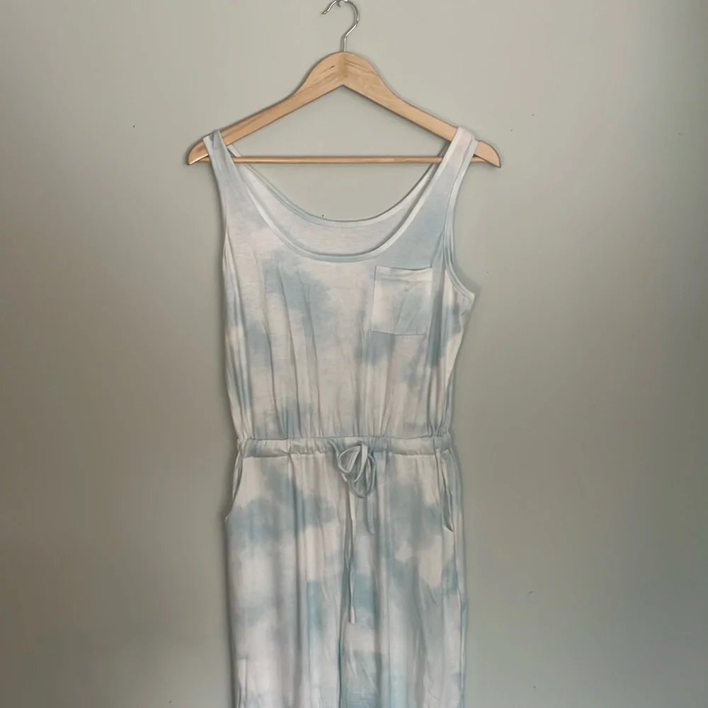 Cotton Candy Blue and White Jumpsuit New without tag - Picture 4 of 5